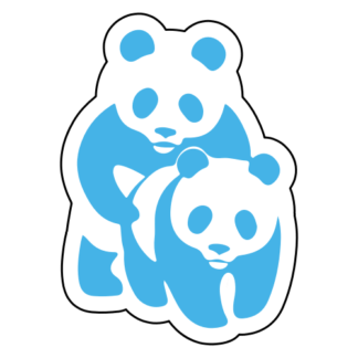 Naughty Panda Sticker (Baby Blue)